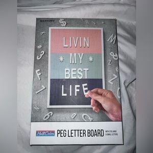 Merkury Inndvations Multi Color Peg Letter Board | NWT